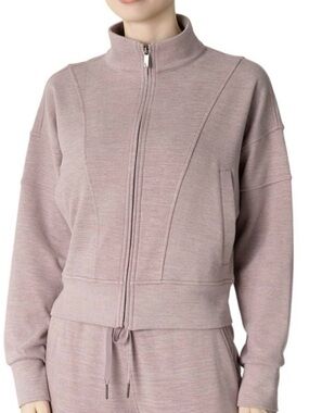 [🟡 Bundle 5 items for $25] 
Cropped Zip-Up Jacket in Dusty Mauve